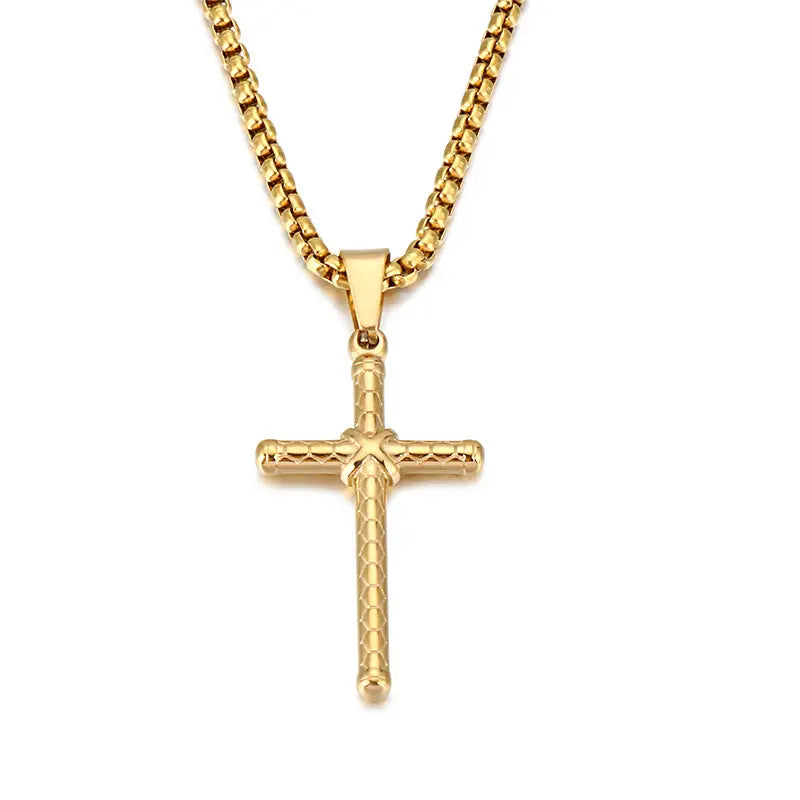 Vintage Gold Cross Chain - 18k Gold Plated