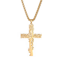Tree of Life Cross Necklace | 18k Gold Plated