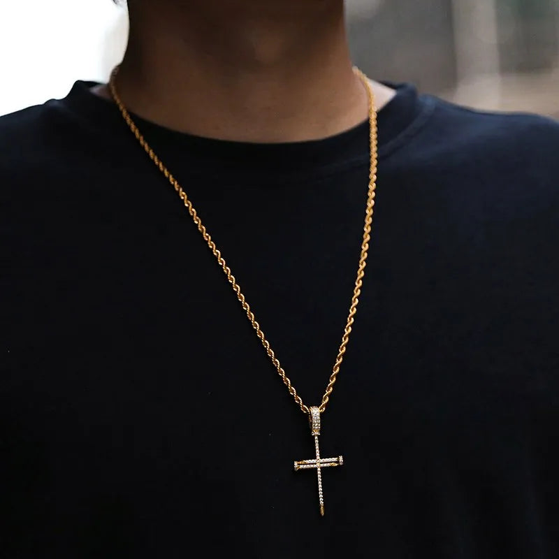 3 Nails Minimalist Necklace | 18k Plated